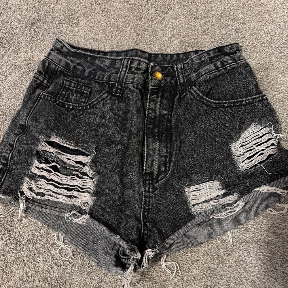 Black Denim shorts